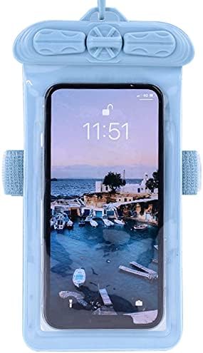 מקרה טלפון וקסון, תואם עם 9 2018 / ליהנות 8 בתוספת עמיד למים פאוץ יבש תיק [לא מסך מגן סרט ] כחול